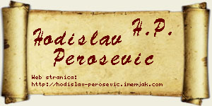 Hodislav Perošević vizit kartica